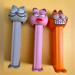 Vintage Garfield Pez Dispensers Bundle Of 3.
